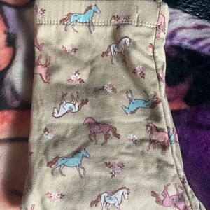 Horse Print Beige Pants